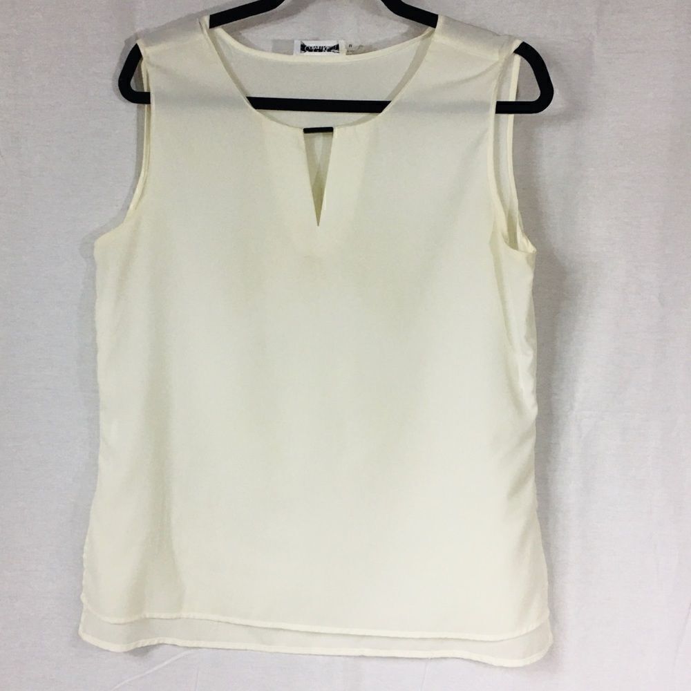 Calvin Klein  detailed laceMedium tank beige cream embellished
